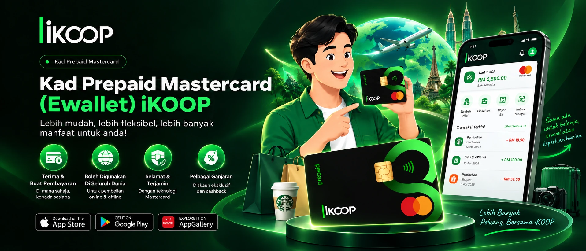 Kad Prepaid Mastercard eWallet iKOOP